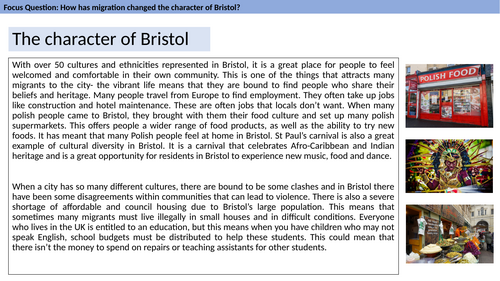 Impact of migration on Bristol