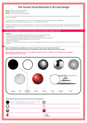 Visual Elements Introduction | Teaching Resources