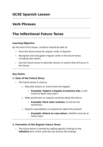 The Simple Future Tense - GCSE Spanish Grammar Lesson