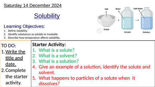 GCSE Chemistry Solubility: Complete Lesson