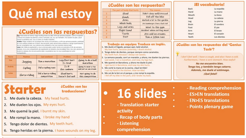 2026 Spanish AQA GCSE Module 4.4 - Qué mal estoy