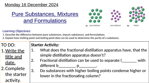 GCSE Chemistry Pure, Impure and Formulations: Complete Lesson