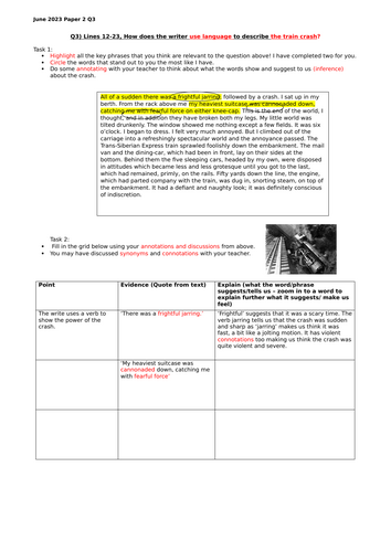 AQA GCSE English Language June 2023 Paper 2- Q3