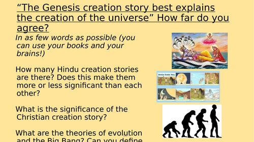 Belief, creation and identity - 16 Lesson unit - Key Stage 3 KS3 - RS/ PRE / RE