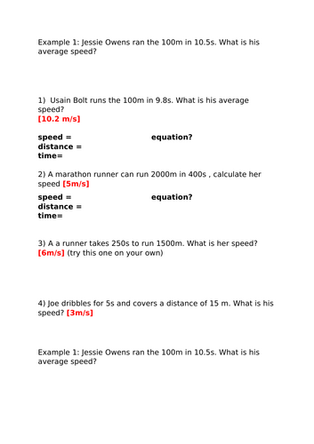 AQA P9.1 Speed and distance-time graphs