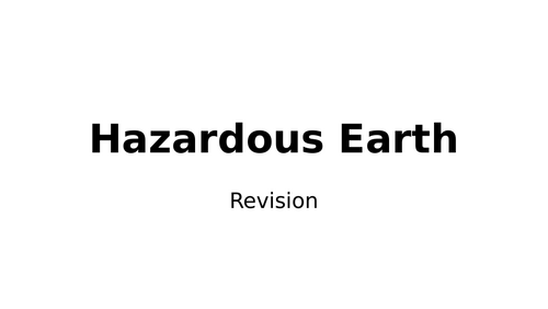 Edexcel B Geography Hazardous Earth Revision Flashcards