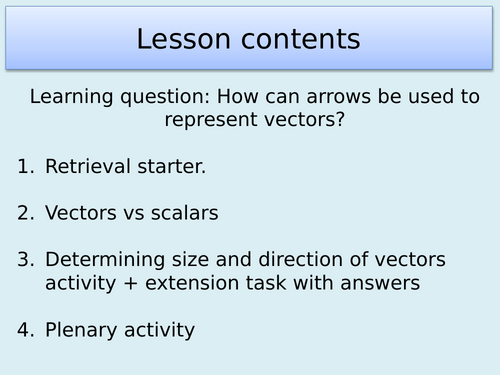 AQA P8.1 Vectors and scalars