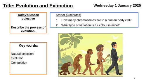 AQA GCSE Biology "Lesson 13 - Evolution and Extinction" (Inheritance, Variation & Evolution Topic)