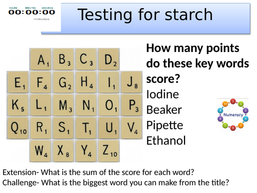 KS3 91����ting a leaf for starch