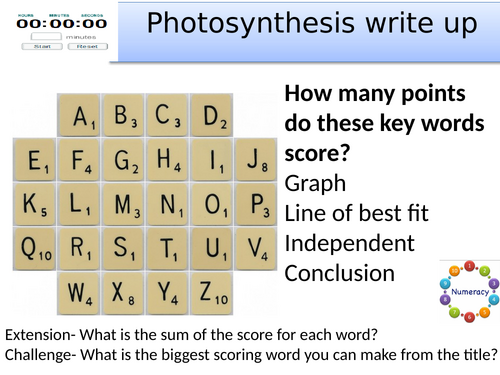 KS3 Photosynthesis practical