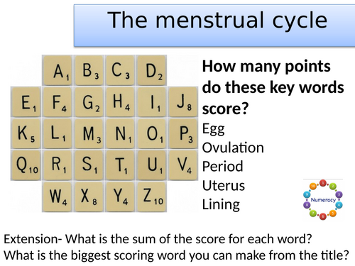 KS3 The menstrual cycle