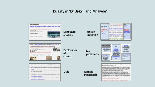 Duality in Dr Jekyll and Mr Hyde: revision lesson with exam question ...