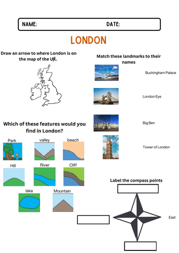 KS1 Geography: London end of unit assessment | Teaching Resources