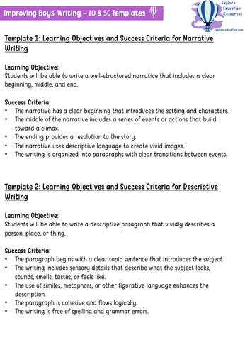 Improving Boys' Writing - Training Course for INSET days / Staff ...