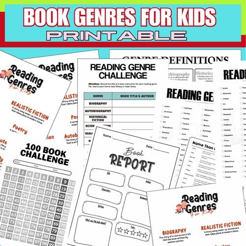 Book Genres For Kids Printable – Fun & Educational Learning Tool 