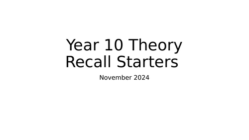 Recall Starters
