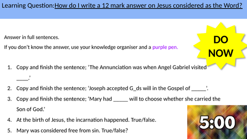 Unit 2: Incarnation. AQA B Catholic Christianity GCSE | Teaching Resources