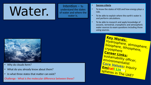 AQA A Level Geography Carbon and Water - Water - states and latent heat