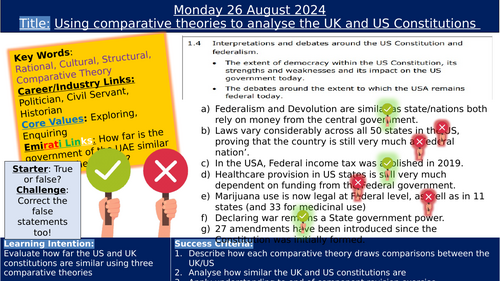 Edexcel A Level Gov and Politics - USA - Constitution - Comparative ...