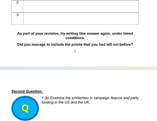 EDEXCEL A Level Politics Model Answers - Full Papers - Paper 3a US ...