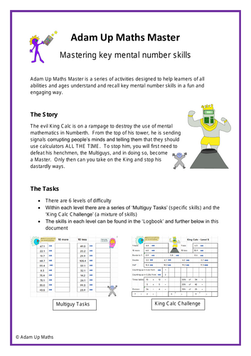 Adam Up Maths Master Details