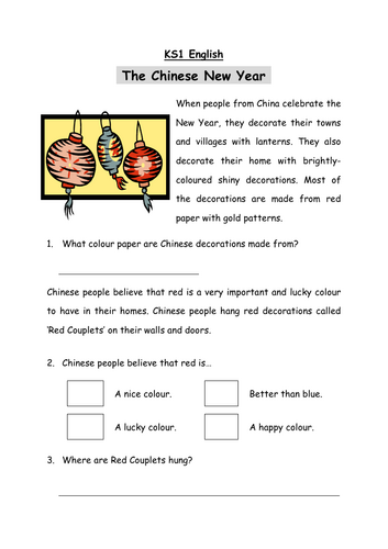 chinese new year free resources ks1