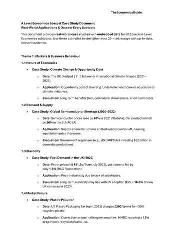 A Level Economics Edexcel Application Guide for Exams 2025 | Teaching ...