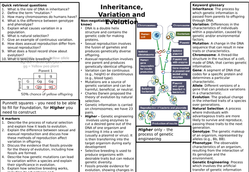 KS4 AQA Biology revision knowledge organisers | Teaching Resources