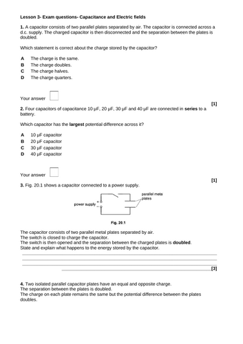 OCR A A level Physics- Electric Fields lesson series | Teaching Resources