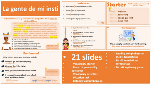 2026 Spanish AQA GCSE Module 5.4 - La gente de mi insti