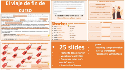 2026 Spanish AQA GCSE Module 5.5 - El viaje de fin de curso