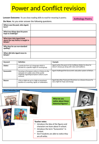 Power and Conflict AQA English Literature Revision Booklets | Teaching ...