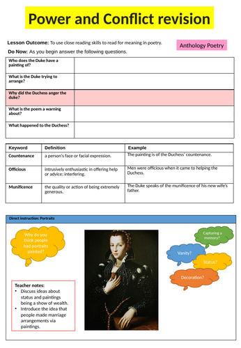 Power and Conflict AQA English Literature Revision Booklets | Teaching ...
