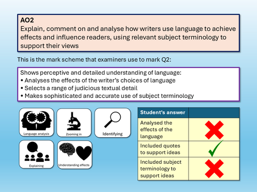 AQA English Language Paper 1 2026 Q2 | Teaching Resources
