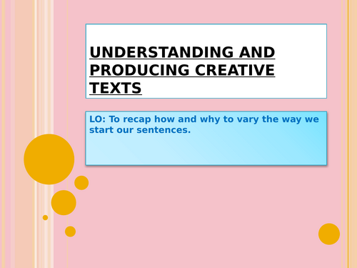 Sentence Openers Grammar