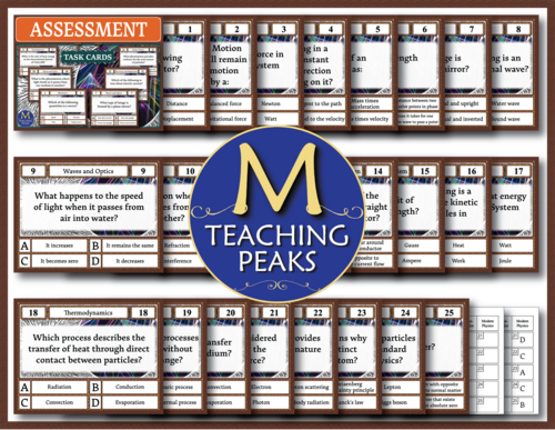 Physics Concepts: Fun & Engaging Task Cards Assessment Activity for ...