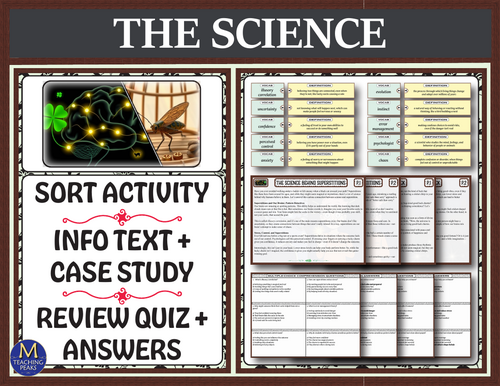 Science Behind Superstitions Reading Comprehension & Sort Activities ...