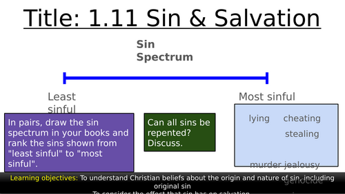 AQA GCSE Religious Studies A Christianity: 1.11 Sin and Salvation