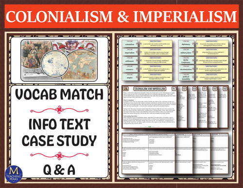 Modern History Colonialism and Imperialism Reading Comprehension ...