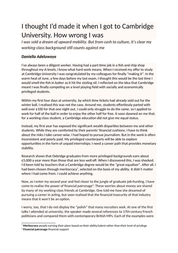 Higher English RUAE R4UAE Mini Task-Cambridge Uni | Teaching Resources