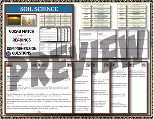 Farming & Agriculture: Soil Science Reading Comprehension & Sort ...