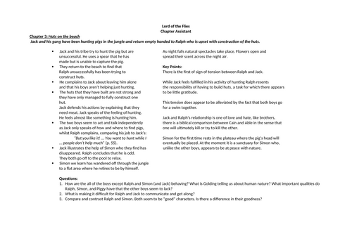 Lord of the Flies N5/Higher English Critical Essay Unit | Teaching ...