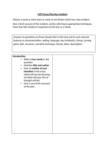 Lord of the Flies N5/Higher English Critical Essay Unit | Teaching ...