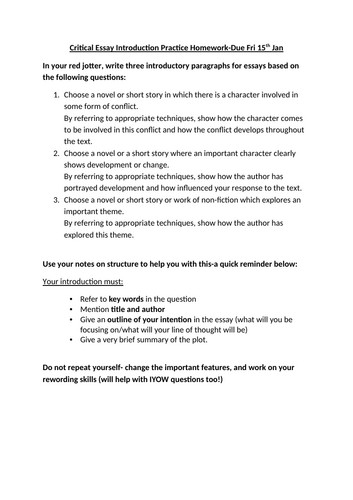 Lord of the Flies N5/Higher English Critical Essay Unit | Teaching ...