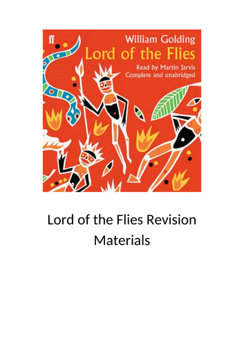 Lord of the Flies N5/Higher English Critical Essay Unit | Teaching ...
