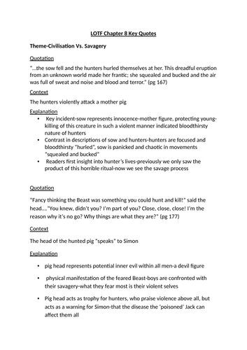 Lord of the Flies N5/Higher English Critical Essay Unit | Teaching ...
