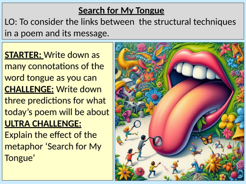 Search for my Tongue Other Cultures' Poetry AQA