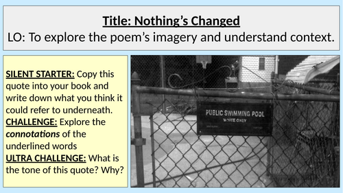 Nothing's Changed Other Cultures' Poetry AQA