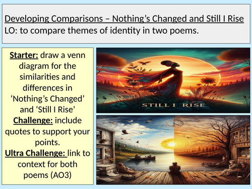 Developing Comparison Other Cultures' Poetry AQA