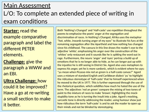 Other Cultures' Poetry AQA Assessment